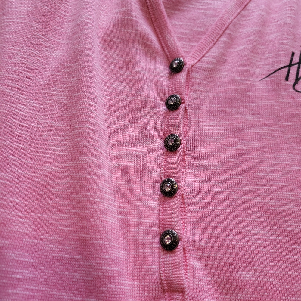 Harley-Davidson Pink Polo Long Sleeve Top